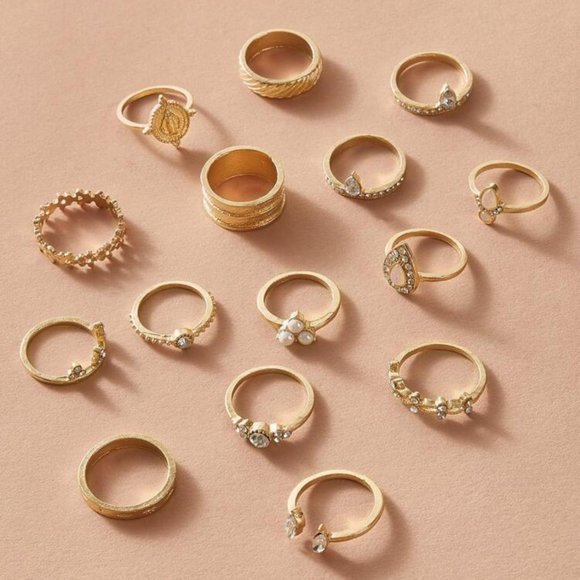 Rings 15pc Ring Set woman’s Jewelry NEW - Picture 4 of 5